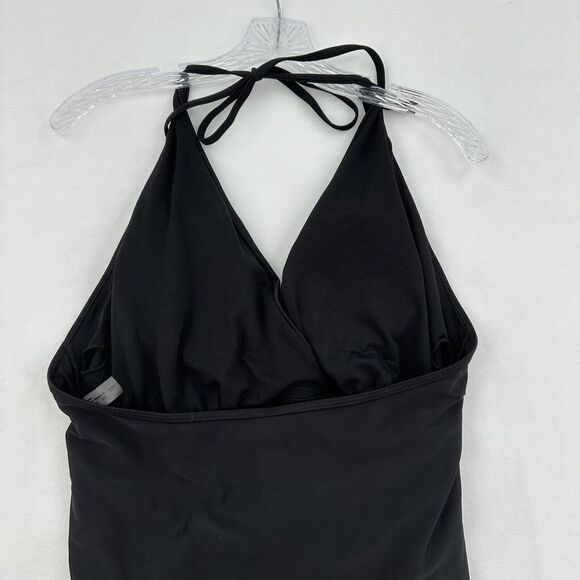 Unbranded Women Sz XXL‎ Black One Piece Bathing Suit tie Front Beach Cruise - Picture 5 of 8